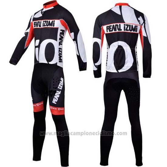 2010 Abbigliamento Ciclismo Pearl Izumi Nero e Bianco Manica Lunga e Salopette